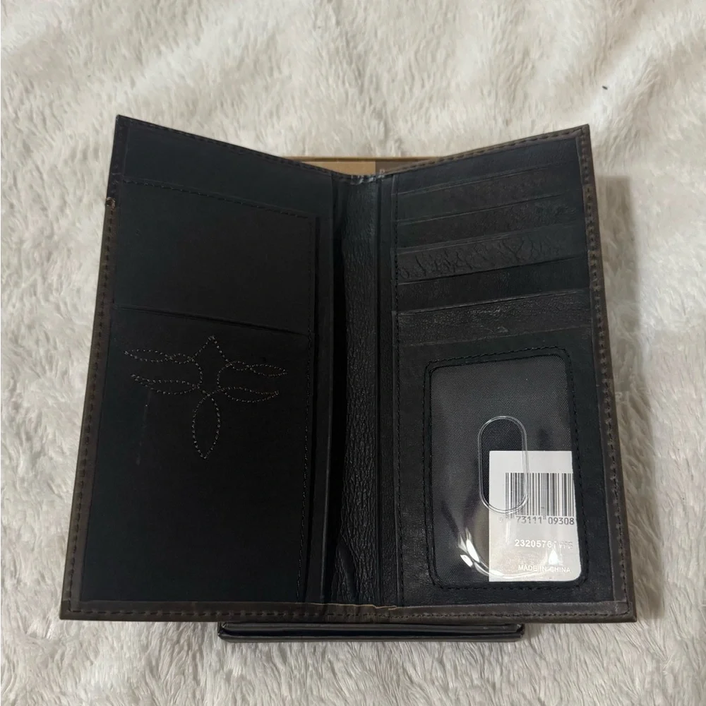 Justin Russet Inlay Rodeo Wallet - Picture 3 of 6